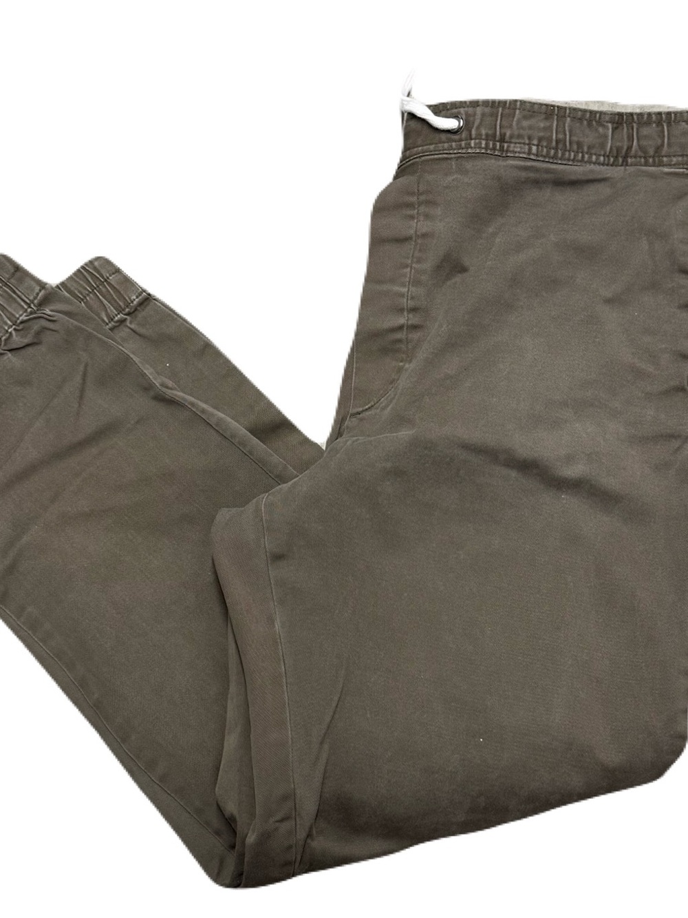 H&M Men's Olive Drawstring Jogger Pants - Relaxed Fit Casual Sweatpants